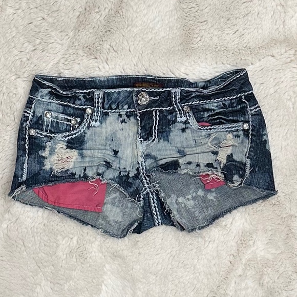 ZD Premium Distressed Denim Shorts Size 3 - Picture 1 of 2